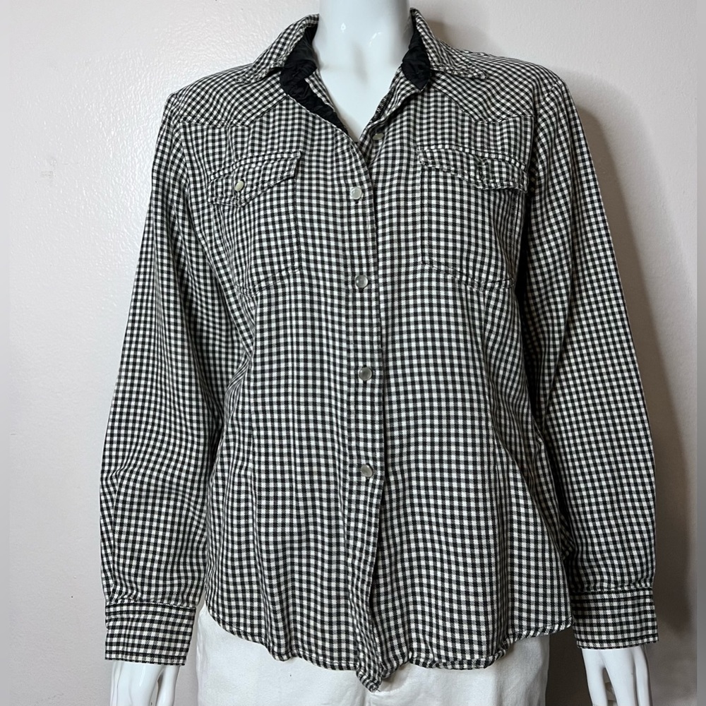 Náutica Women plaid Shirts size 14 long sleeve